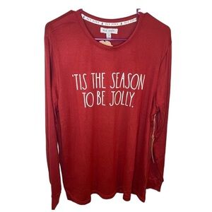 Rae Dunn Christmas Tis the Season long sleeve PJ’s top